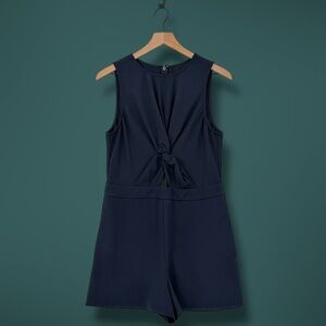 Rachel Roy Navy Keyhole Cutout Romper 8